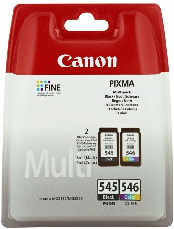 Canon Genuine Ink Cartridges PG-545/CL-546 - 2-pack blister Multi-Coloured For Selected PIXMA TR, TS, MX and MG Series