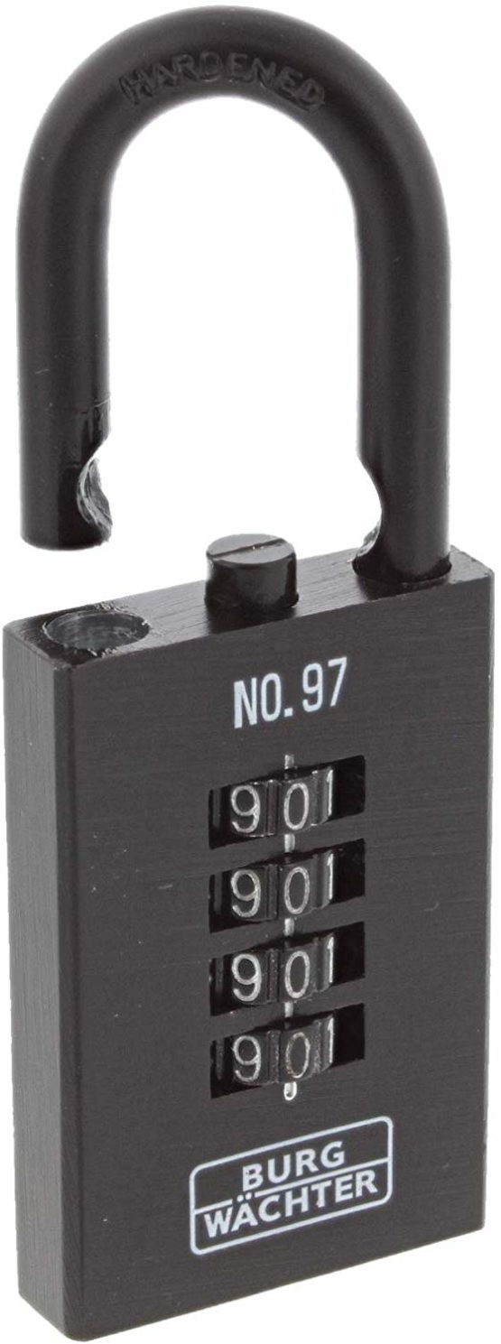 BURG-WÄCHTER Padlock with Combination Lock, Numero 97, 50 mm, Cast Iron ...