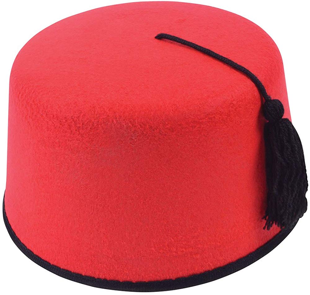 Adult Red Fez Felt Hat (Pack of 1), Timeless Design, Perfect for Parties Film & TV, World & Culture, World Book Day