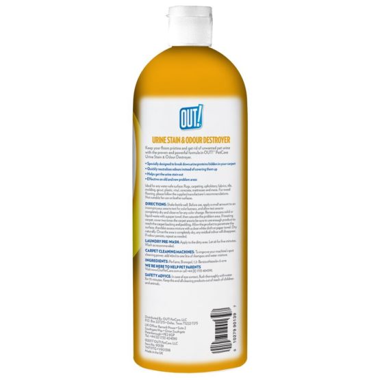 OUT! Urine Stain & Odour Destroyer for Pets - 1 Litre - Image 2