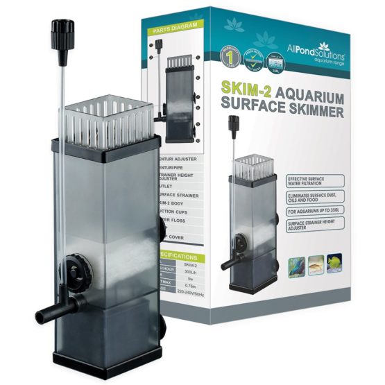 All Pond Solutions Aquarium Surface Skimmer - Tropical Marine Reef Fish Tank Water Internal Filter <350L