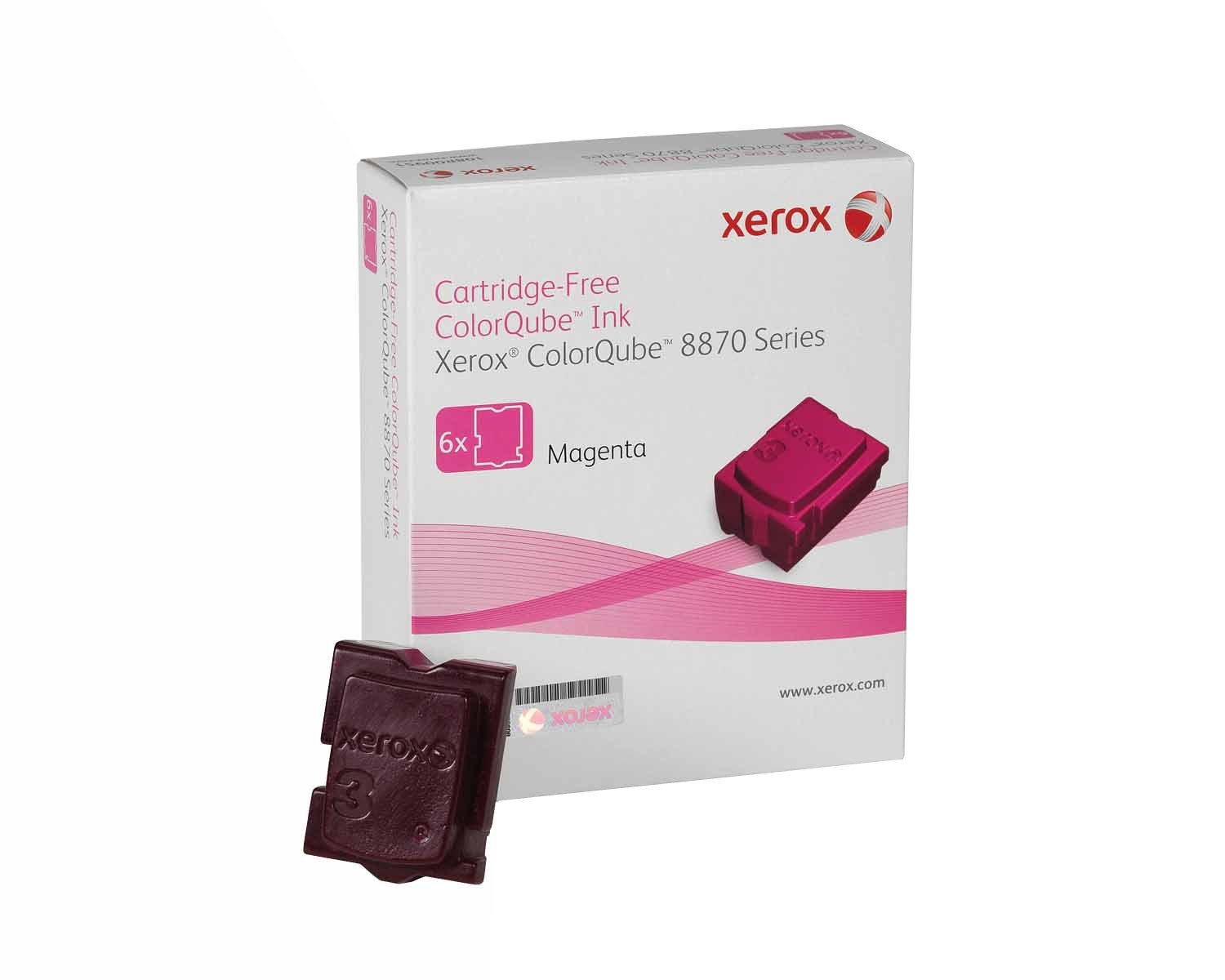 Xerox ColorQube 8870/8880 Magenta Solik Ink (6 sticks, 17,300 Pages) - 108R00955, 17300 Pages