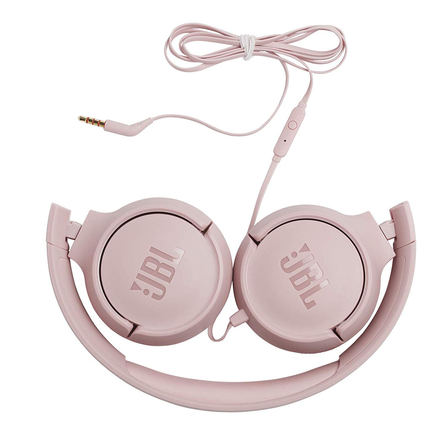 JBL Tune 500 On-Ear Lightweight Foldable Headphones with Pure Bass Sound, 1-Button Remote with Built-In Microphone, Pink - Image 3
