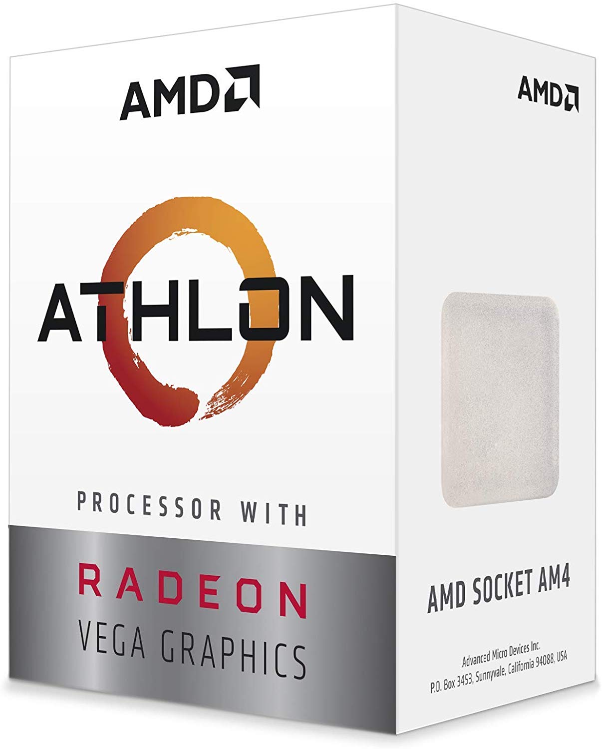 AMD YD200GC6FBBOX Athlon 200GE 2 Core 4 Thread Processor with Radeon Vega Graphics, Black