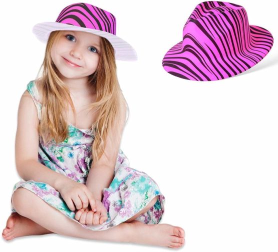 NOVELTY PLACE [Party Stars Neon Color Animal Print Plastic Party Hats for Kids Teens and Adult (Pack of 12) - Image 3
