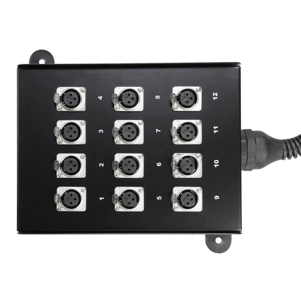 Adam Hall 10m Cables Stage Box 12/0, Black, 10 meters - Image 3