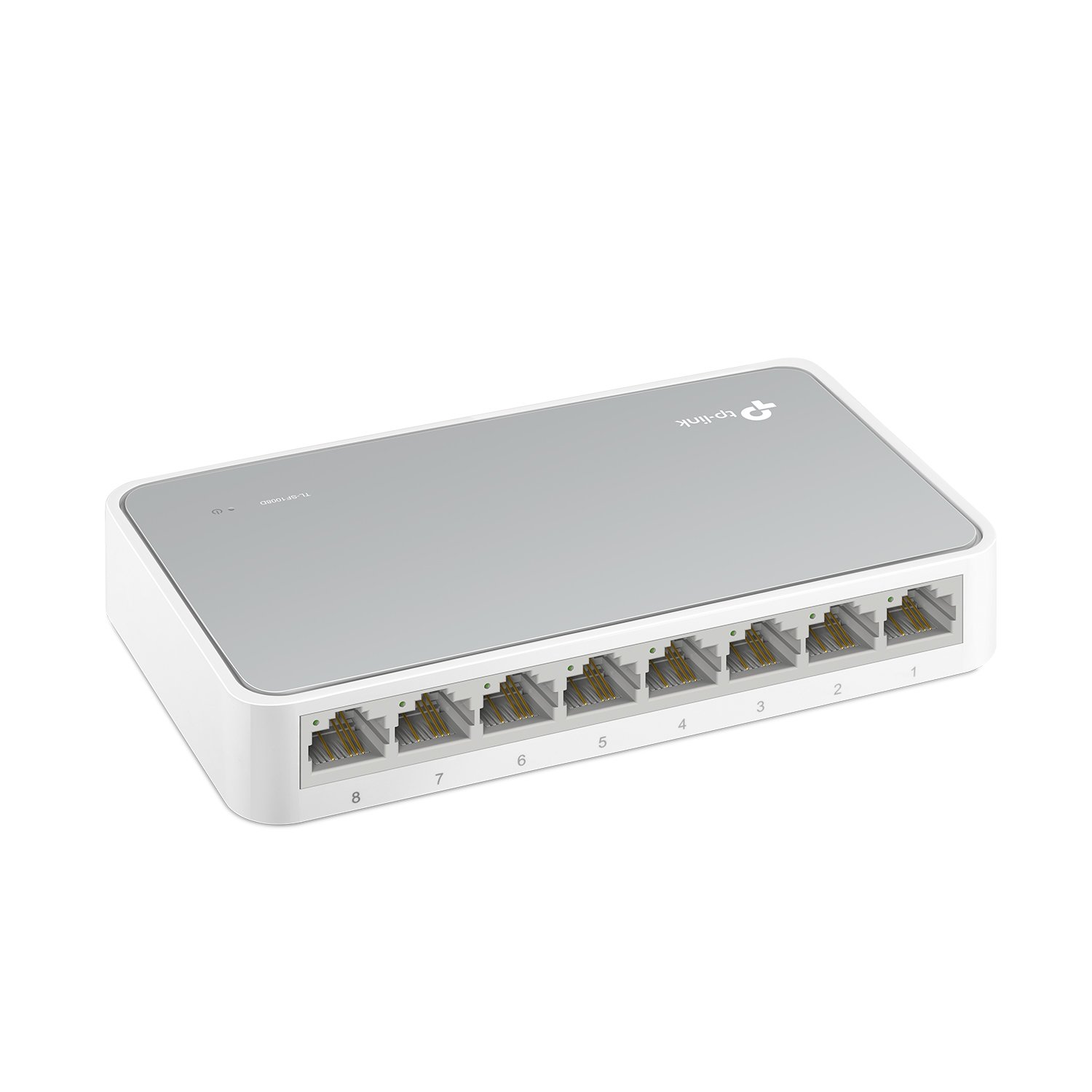 TP-Link TL-SF1008D 8-Port 10/100 Mbps Desktop Ethernet Switch/Hub, Ethernet Splitter, Plug & Play, no configuration required , White - Image 2