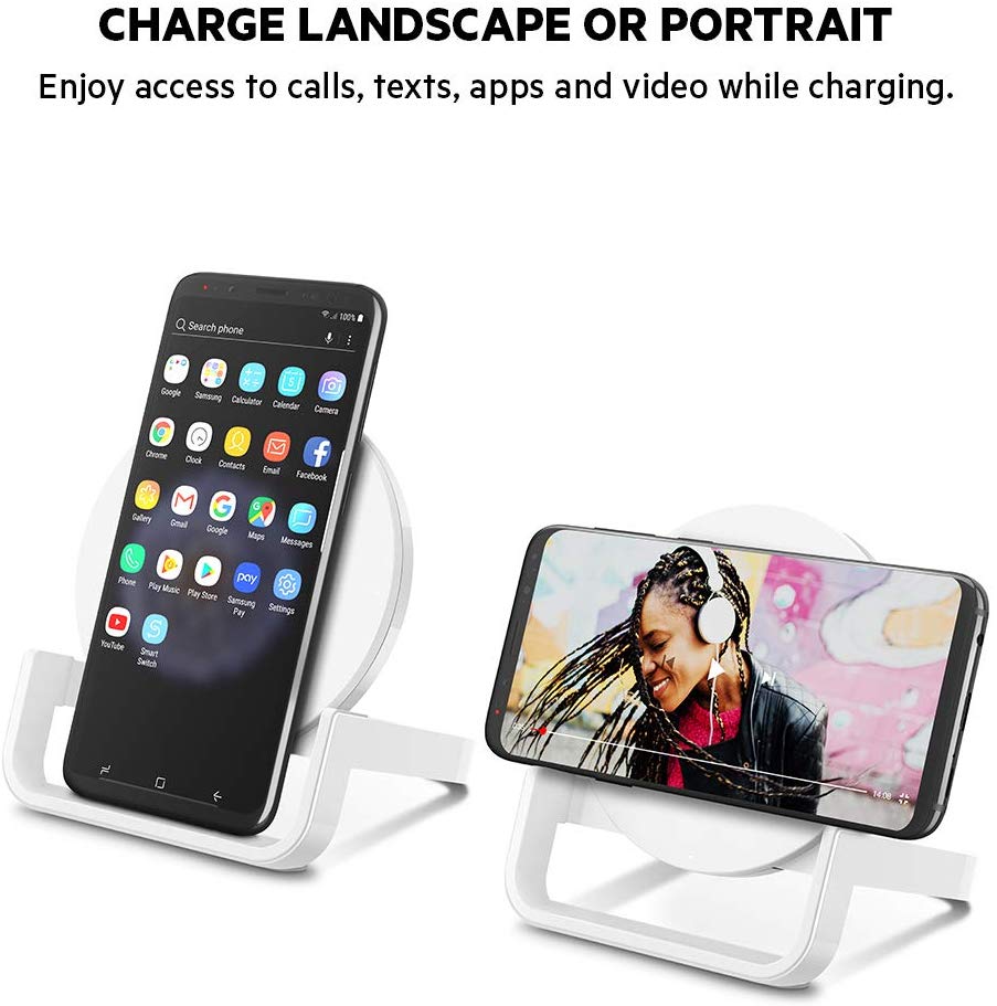 Belkin Boost Up Wireless Charging Stand 10 W, Fast Qi Wireless Charger for iPhone XS XS Max, XR, X, 8, 8 Plus, Samsung S9 - Image 3