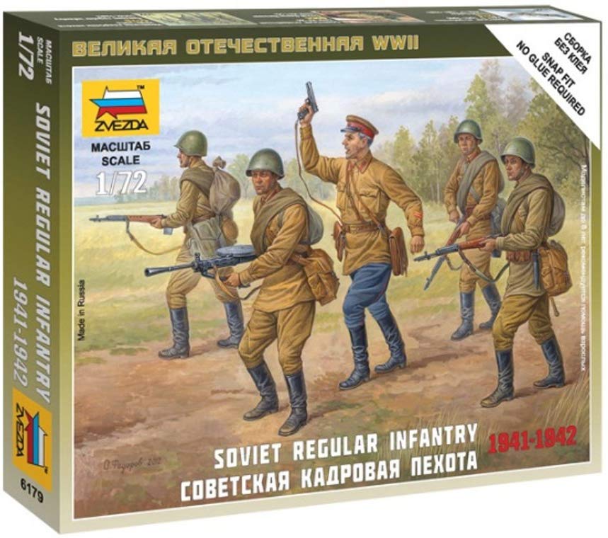 Zvezda 1/72 WWII Soviet Regular Infantry 1941-42, Multicoloured
