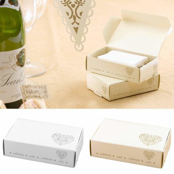 Neviti Vintage Romance Cake Box, Paper, Gold, 10 x 6.2 x 2.5 cm - Image 3