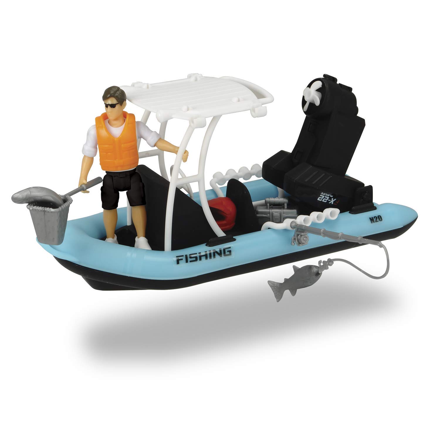 Playlife - 14 Piece Fishing Boat Set - 1:24 Scale, Multicoloured, 20 cm - Image 2