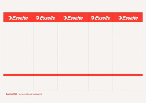 Esselte Printable Spine Label for Lever Arch Files, 75 mm Spine, 48 x 158 mm, Cardboard, 20820 - White, 50 Pieces - Image 2