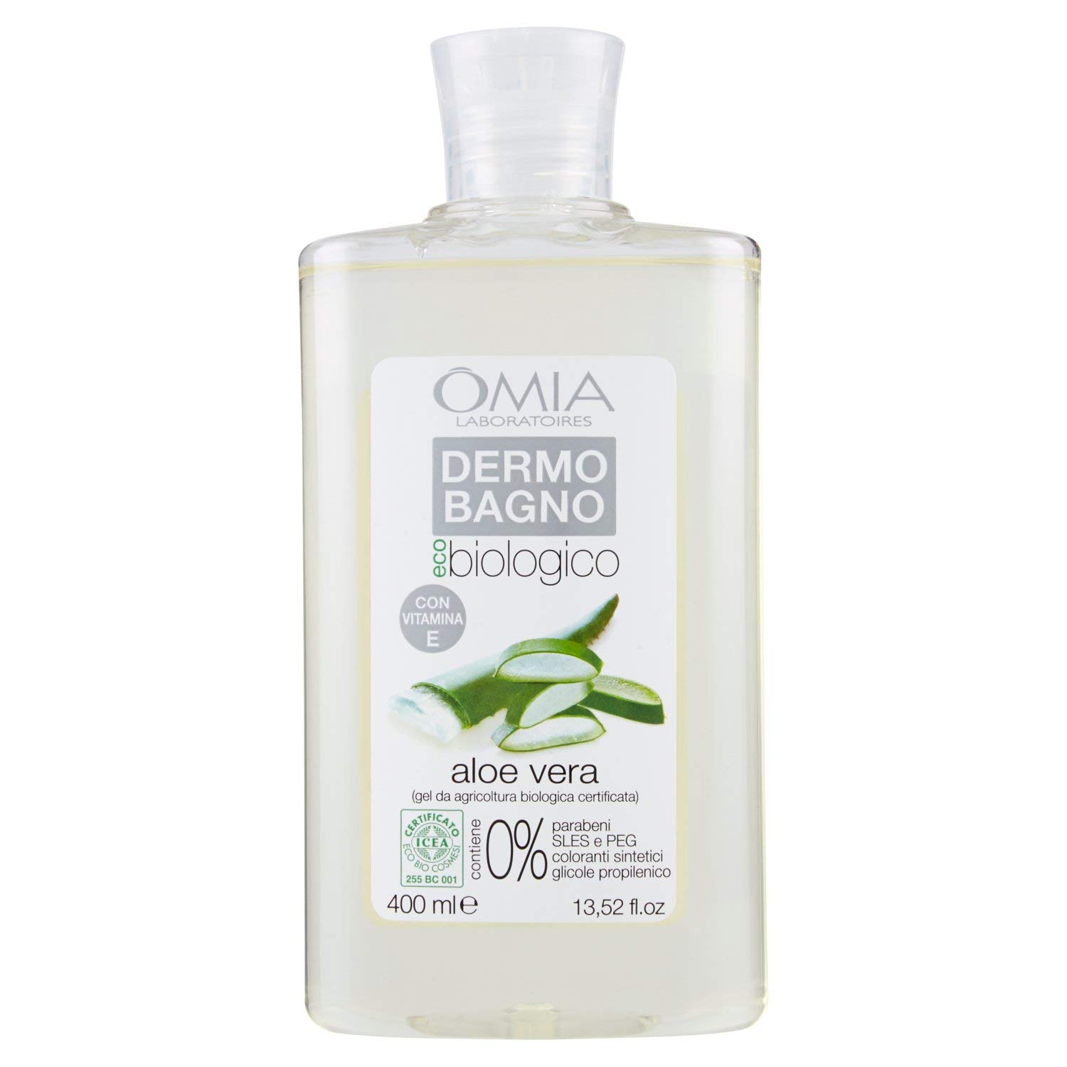 Omia Dermo Eco Bio Bath with Aloe Vera of Salento, Gentle and Refreshing Body Wash Dermatologically Tested