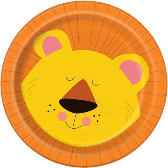 Unique Party 52084 - 18cm Animal Jungle Party Plates, Pack of 8
