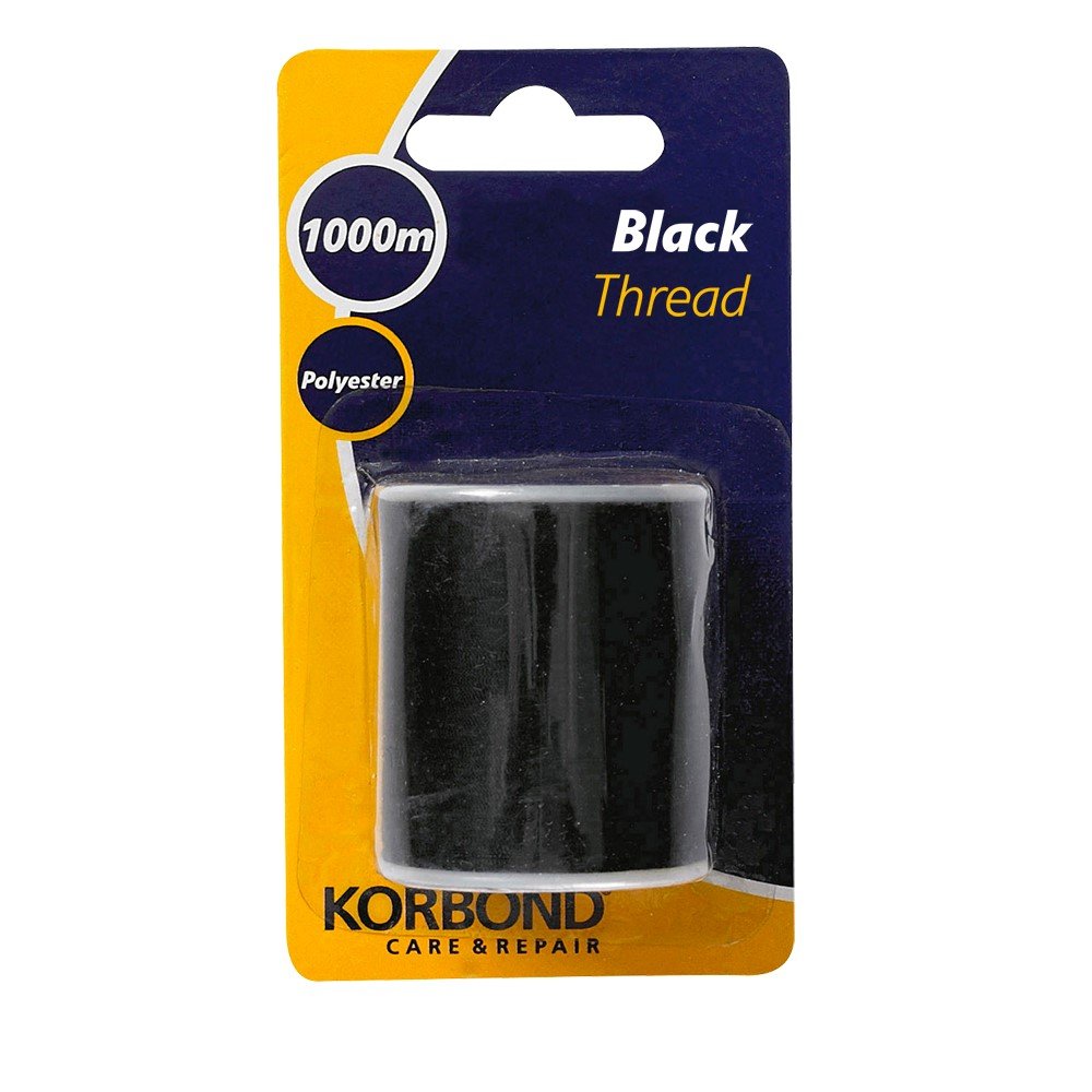 Korbond 1000 m Thread, Black, 1000m