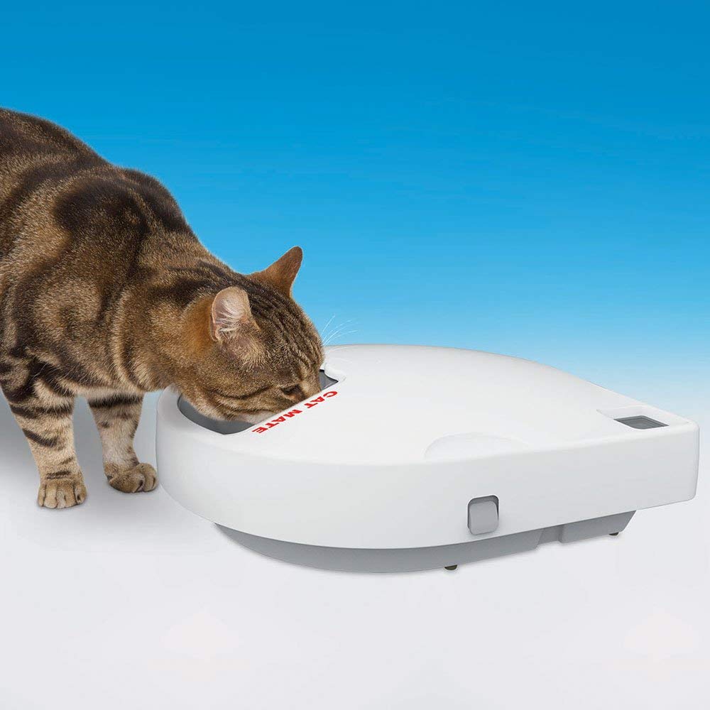 Cat Mate C500 Automatic 5 Bowl Digital Timer-Controlled Pet Feeder, for Cats and Small Dogs Wet or Dry Food - Image 3