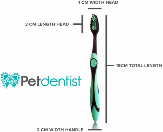 Petdentist Large Pet Dog Toothbrush with Gentle Soft Charcoal Bristles for Teeth Cleaning the Tartar and Plaque Off Easily and Best for Cat Dog Gingivitis in All Large Breeds and Big Dog Dental Care - Image 2