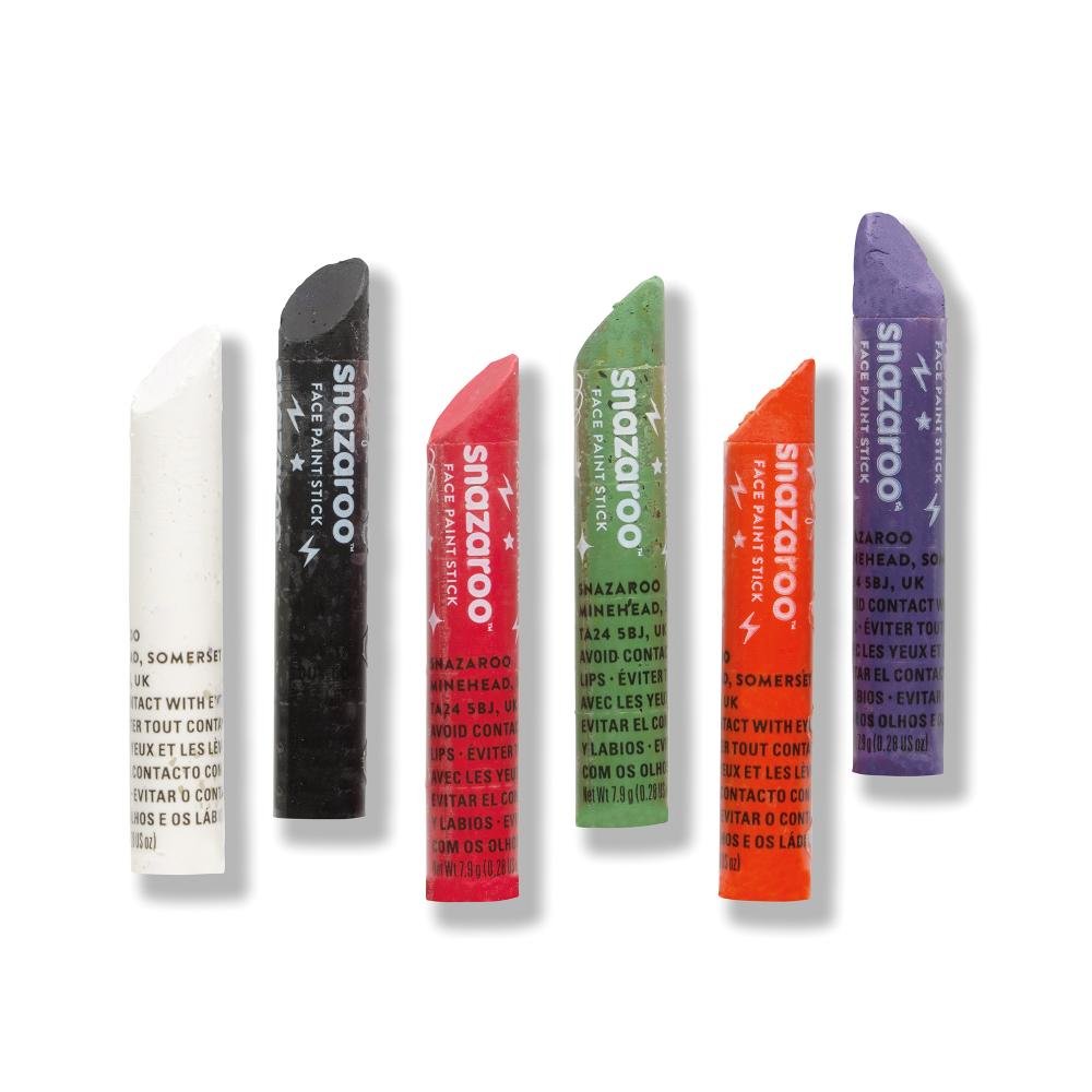 Snazaroo Painting Sticks, Halloween Pack of 6, Safe and Non-Toxic, Easy to Remove with Soap & Water - Image 2