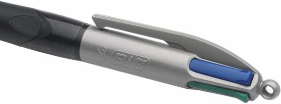 BIC 4 Colours Grip Pro Retractable Medium Point (1.0 mm) Ballpoint Pens, 12 Pens And Each Pen Contains 4 Colours - Image 3