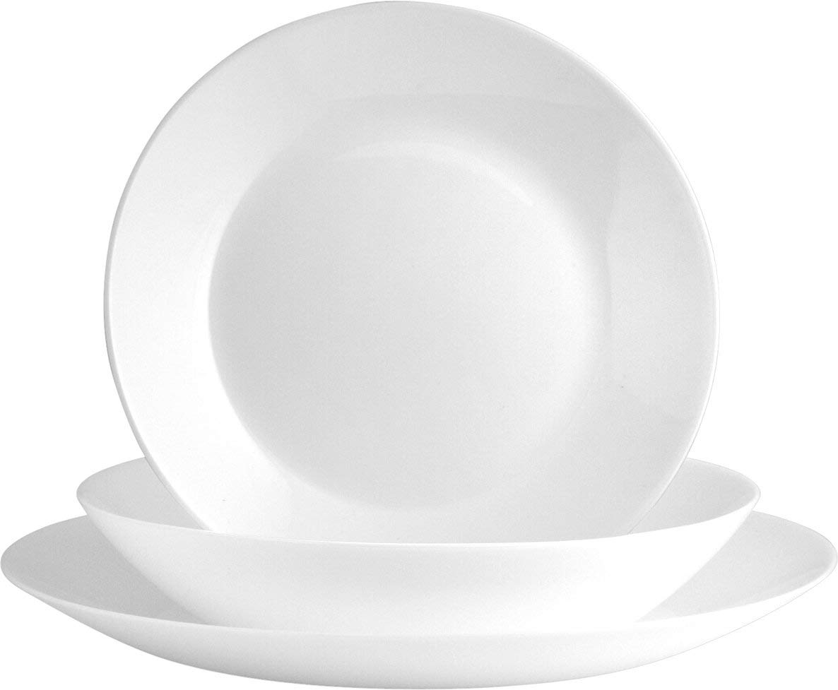 Dajar dinner service Zelie Luminarc, glass, white, 27 x 12 x 26.5 cm, 18 units, 18 pieces