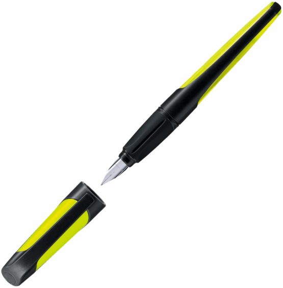 Ergonomic School Fountain Pen - STABILO EASYbuddy A Nib Black/Lime - Image 3