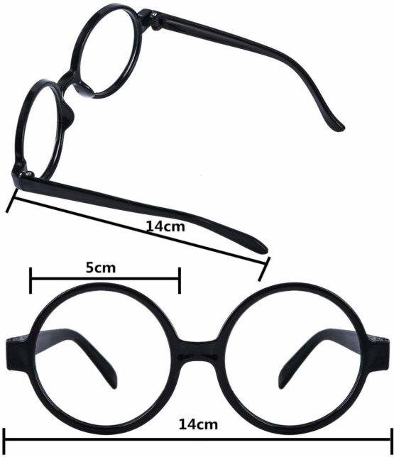 COSORO 20 Pcs Black Plastic Wizard Glasses Kids Round Glasses Frame No Lenses Eyeglasses Posing Props Costume,for Kids Favor Halloween,Harry Potter Costume Party Supplies Party Bag Fillers - Image 3