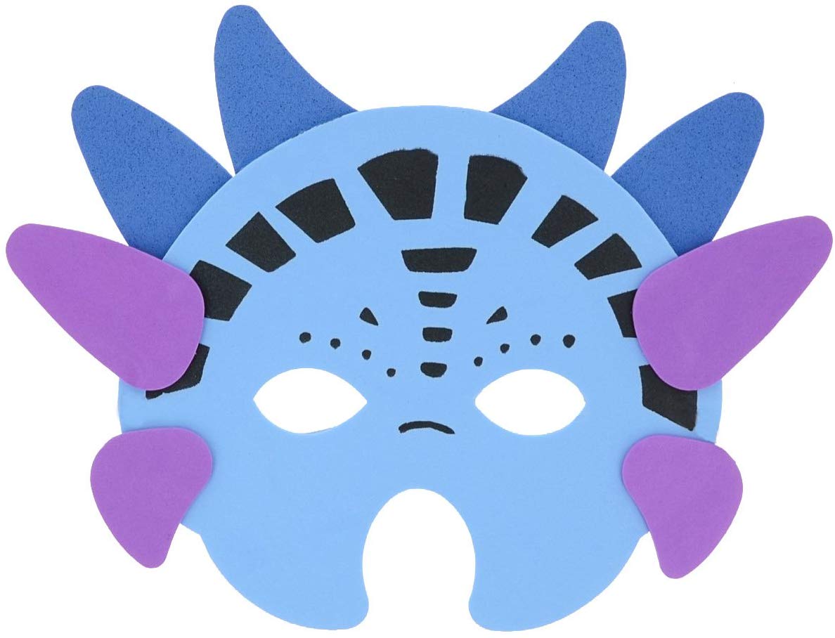Henbrandt Dinosaur Foam Masks (6pcs), Multicolor, Up To 10 Inches Width (25.5cm) - Image 4
