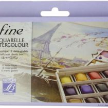 Lefranc & Bourgeois Fine Watercolour Paint Set 12 Colours in 1/2 Bowls