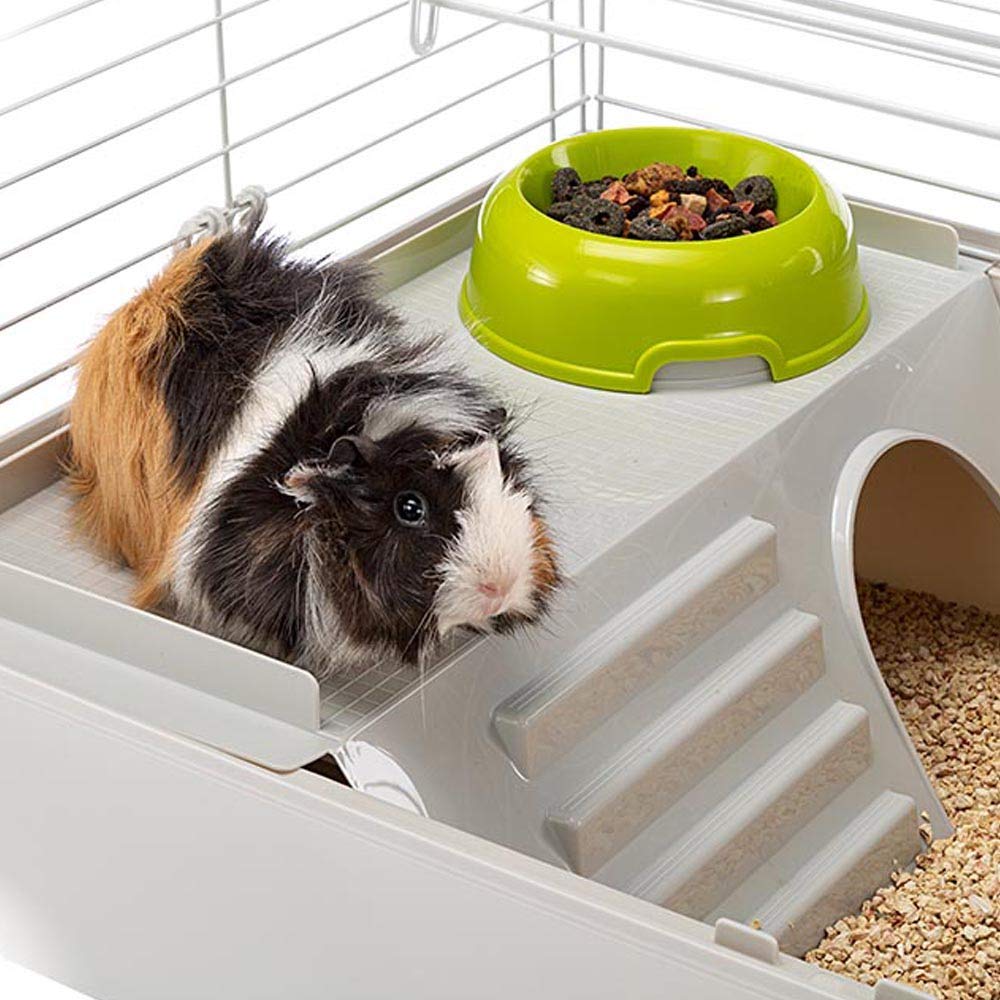 FERPLAST Rodent Cage CAVIE 80 for Guinea Pigs Guinea Pigs, in Metal, Accessories included: Manger, Drinking bottle, Bowl - Image 4