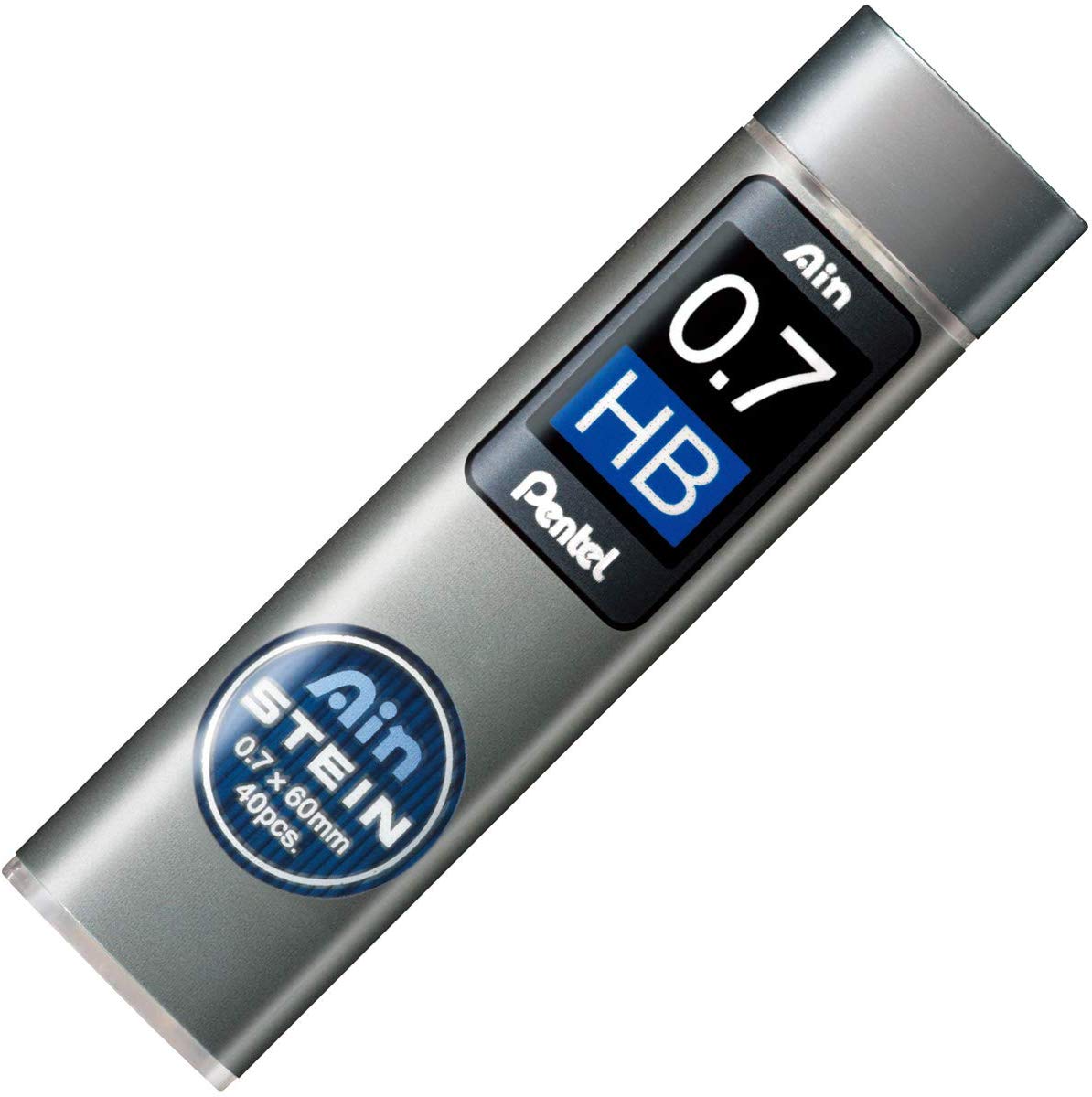 Pentel Ain Stein HB Grade Refill Lead, 0.7 mm - Pack of 12, Grey, 1 count (Pack of 12)