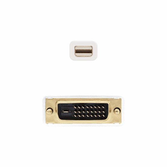 Nanocable 10.15.4202 Mini DisplayPort to DVI Converter Cable, Mini DisplayPort/M-DVI/M, White, 2.0 m - Image 3