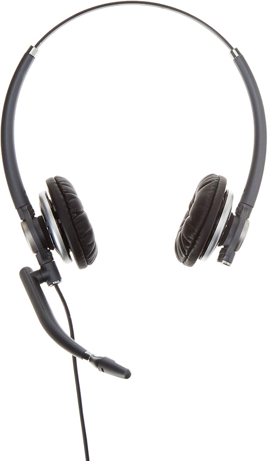 Plantronics EncorePro HW720D Over-the-Head Binaural Corded Headset with Noise Cancelling Microphone, Black, Silver - Image 3