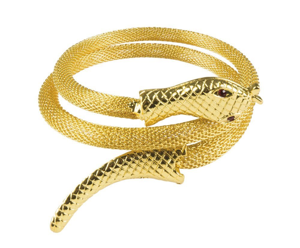 Boland Egyptian Serpent Bracelet, Gold Snake Coil Arm Bracelet for Adults