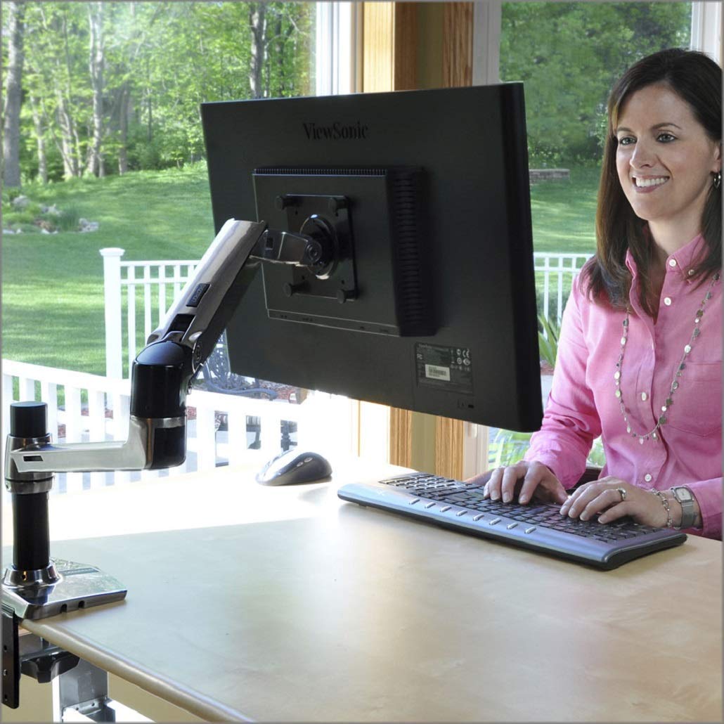 Ergotron, LX Premium Monitor Arm, Single Monitor Desk Mount, fits Flat Curved Ultrawide Computer Monitors up to 34 Inches - Image 3