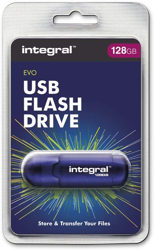 Integral INFD128GBEVOBL Memory Evo 128 GB USB 2.0 Flash Drive, Blue - Image 2