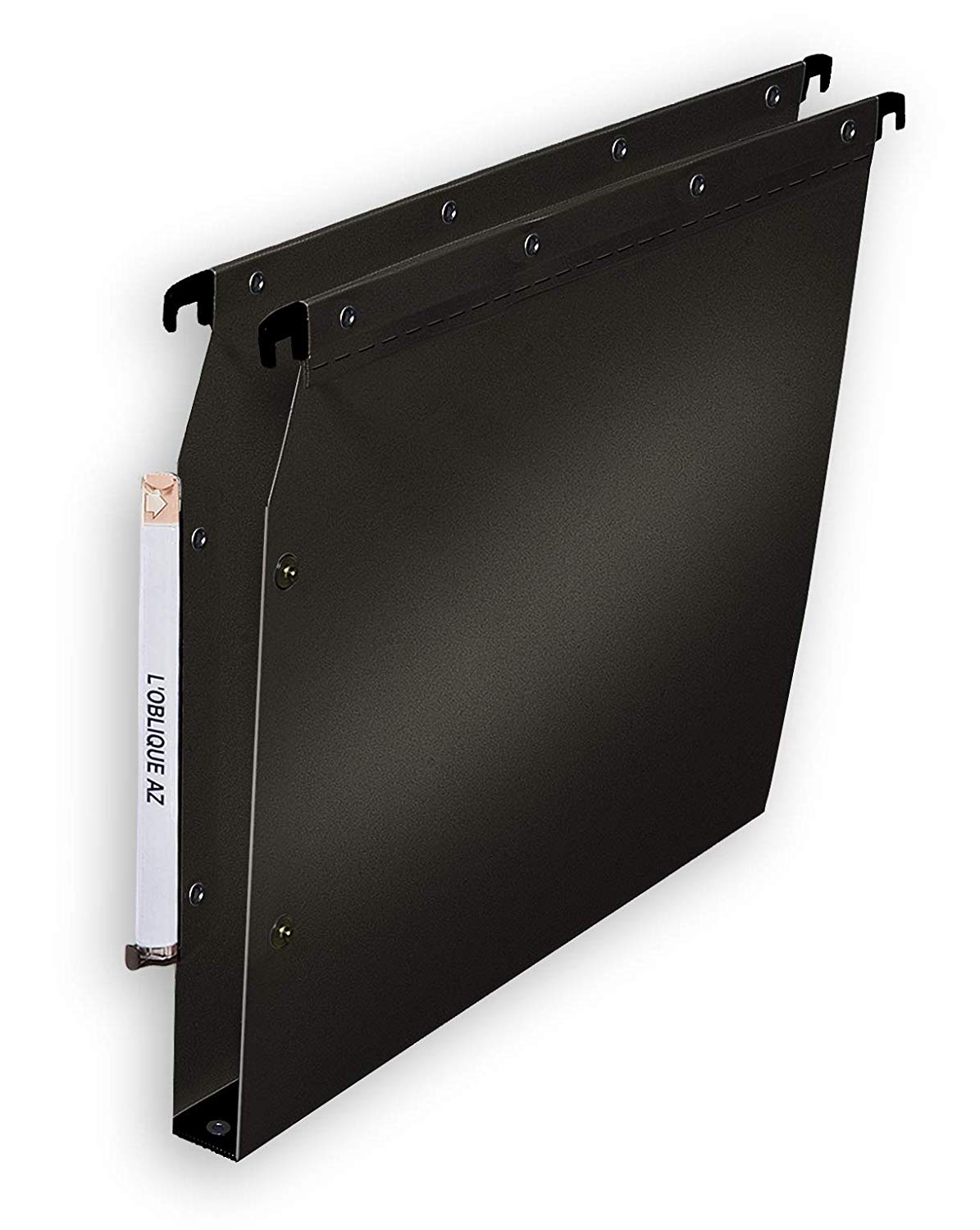 L 'Oblique A-Z in Poly Pro Fun 330 Suspension Files 30 mm Base for Cabinet Black Pack of 10, Fond 30mm