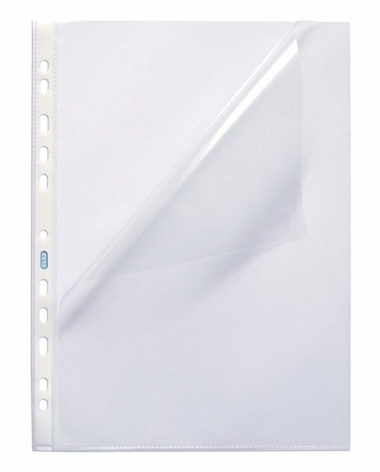 Elba 100206966 Punched Pockets Full Opening Angled A4 Polypropylene Smooth Colourless ( Box of 100 )