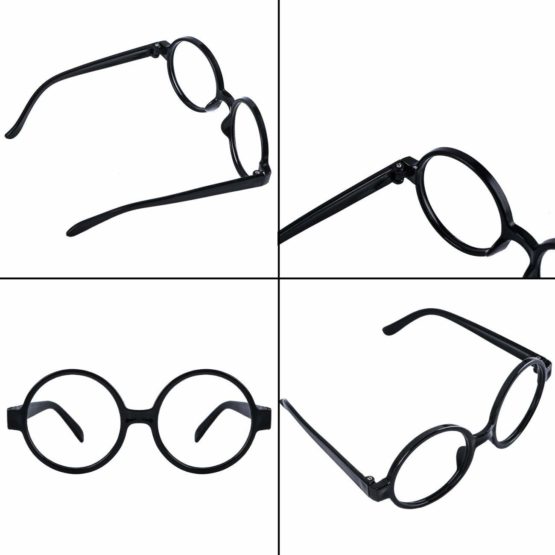 COSORO 20 Pcs Black Plastic Wizard Glasses Kids Round Glasses Frame No Lenses Eyeglasses Posing Props Costume,for Kids Favor Halloween,Harry Potter Costume Party Supplies Party Bag Fillers - Image 4