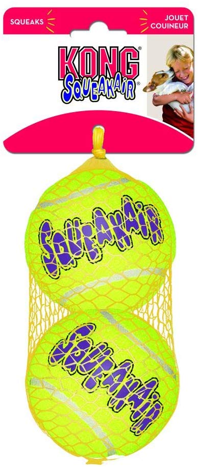KONG - Squeakair Balls - Dog Toy Premium Squeak Tennis Balls, Gentle on Teeth - For Medium Dogs (3 Pack), Yellow, M (Pack of 3) - Image 2