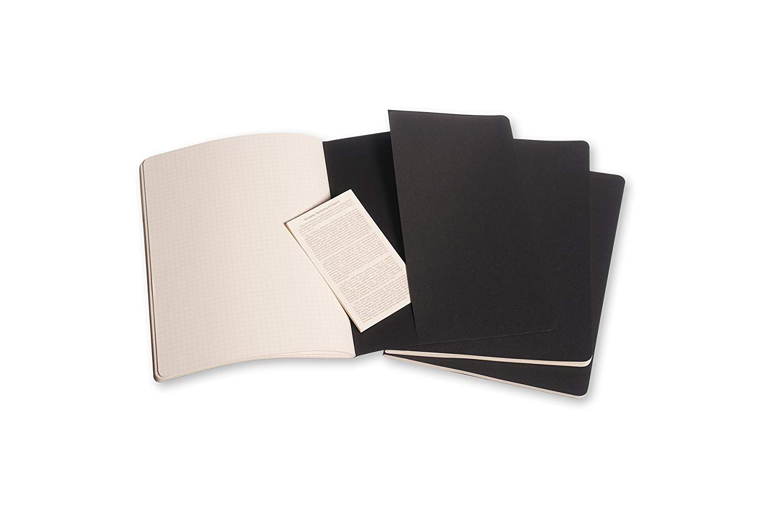 Moleskine Cahier Journal, Soft Cover, XL (7.5" x 9.5") Squared/Grid, Black, 120 Pages (Set of 3), XLarge - Image 2