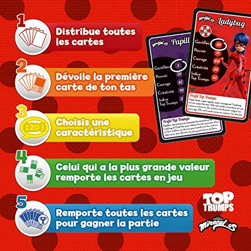 Winning Moves, Top Trumps Miraculous, Card Games, Board Game, Battle Game, Travel Game, From 2 to 6 Players, Ages 6+ - Image 3