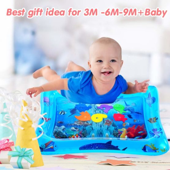 VATOS Tummy Time Water Mat Inflatable Baby Water Play Mat for Kids Perfect Sensory Toys for Baby Early Development Activity Centers for Infants & Toddlers 3 6 9 Months Newborn Girls Boys - Image 3
