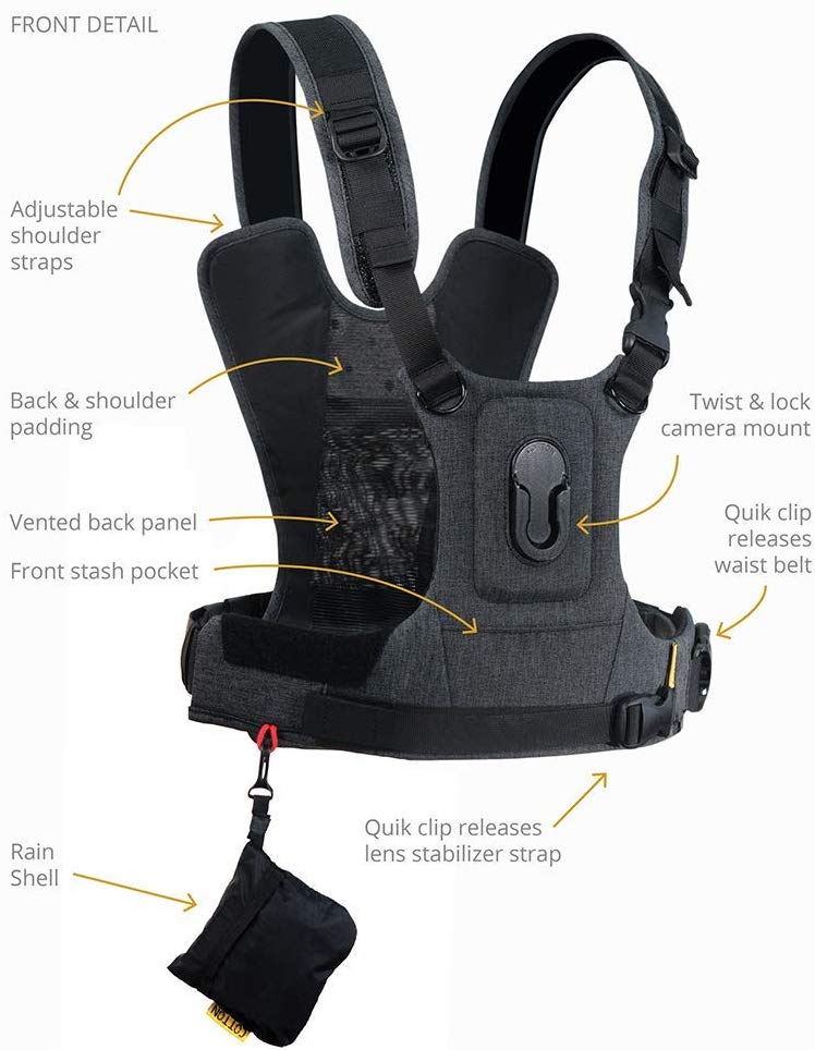 Cotton Generation 3 Digital SLR Camera Harness, Grey, 1, 14x14x2 inches - Image 2