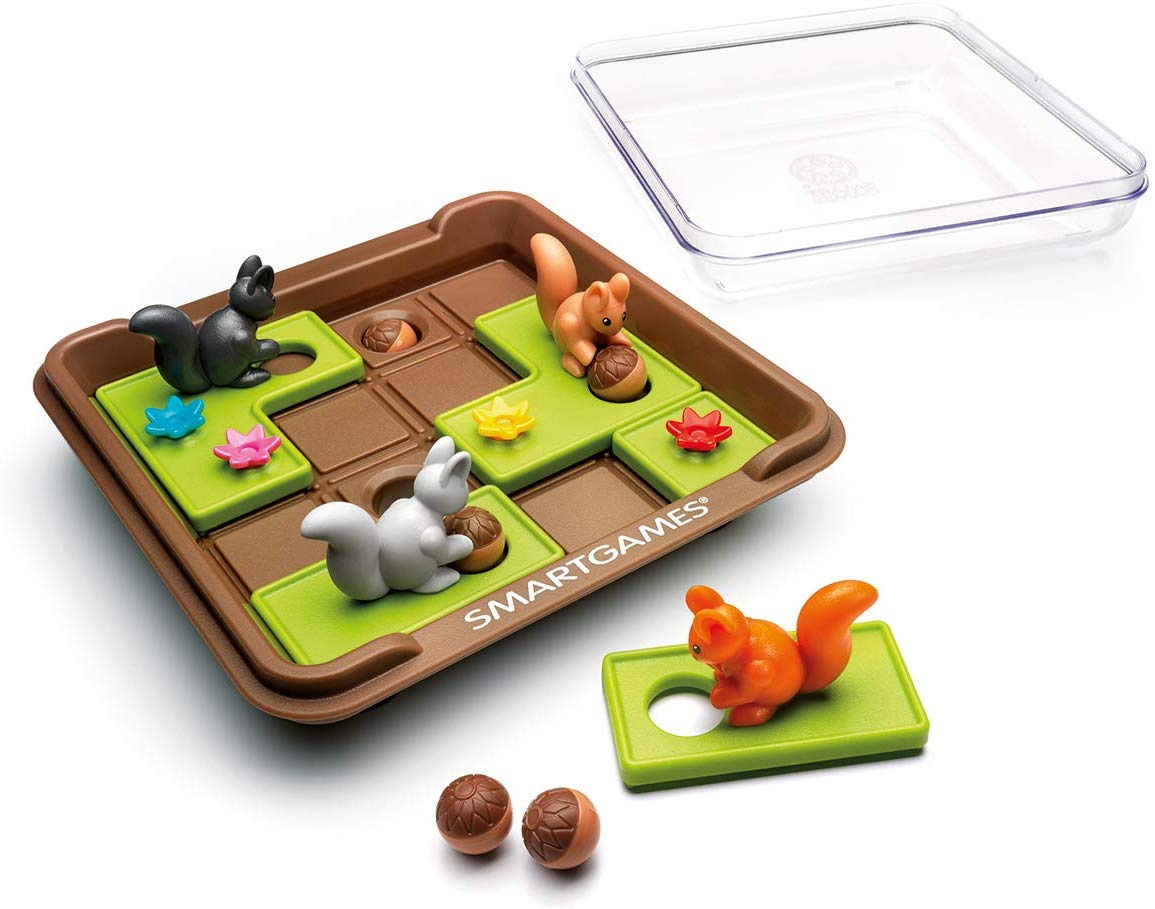 SmartGames - Squirrels Go Nuts! 1 Player Puzzle Game, Multicolor