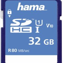 Hama SDHC | 32GB UHS-I Class1 | Super Fast Memory Card | C10 - (533x / 80Mb/s), 00124135, blue