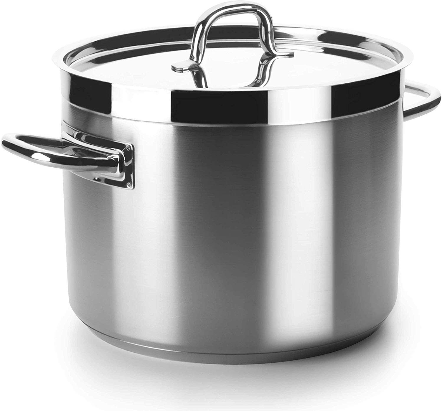 Lacor 54131S Chef-Luxe Low Stock Pot without Lid, 32 cm, Silver