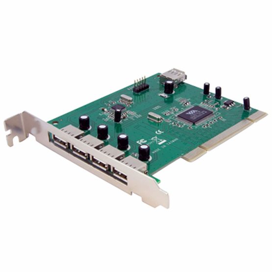 StarTech 7 Port PCI USB Card Adapter - PCI to USB 2.0 Controller Adapter Card - Full Profile Expansion Card (PCIUSB7)