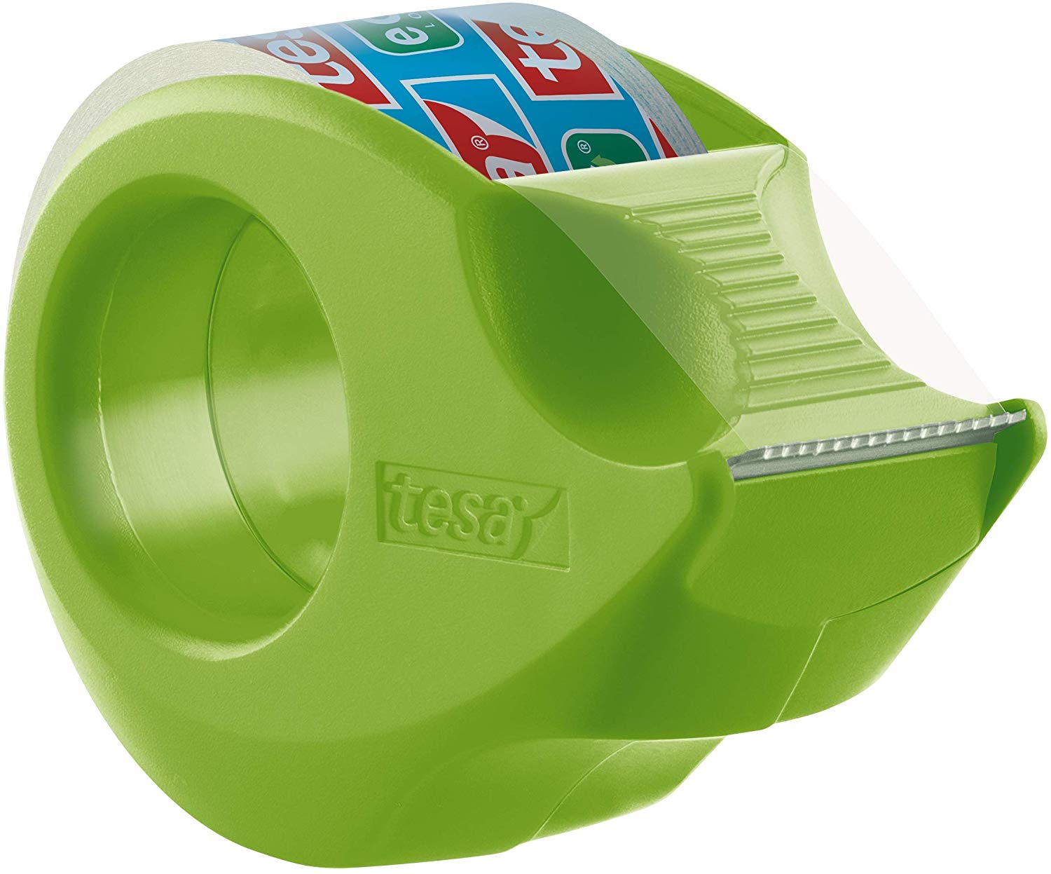 tesafilm Mini Finger Dispenser ecoLogo includes 2 Rolls of tesafilm Eco and Clear Adhesive Tape - Green , 10m x 19mm - Image 3