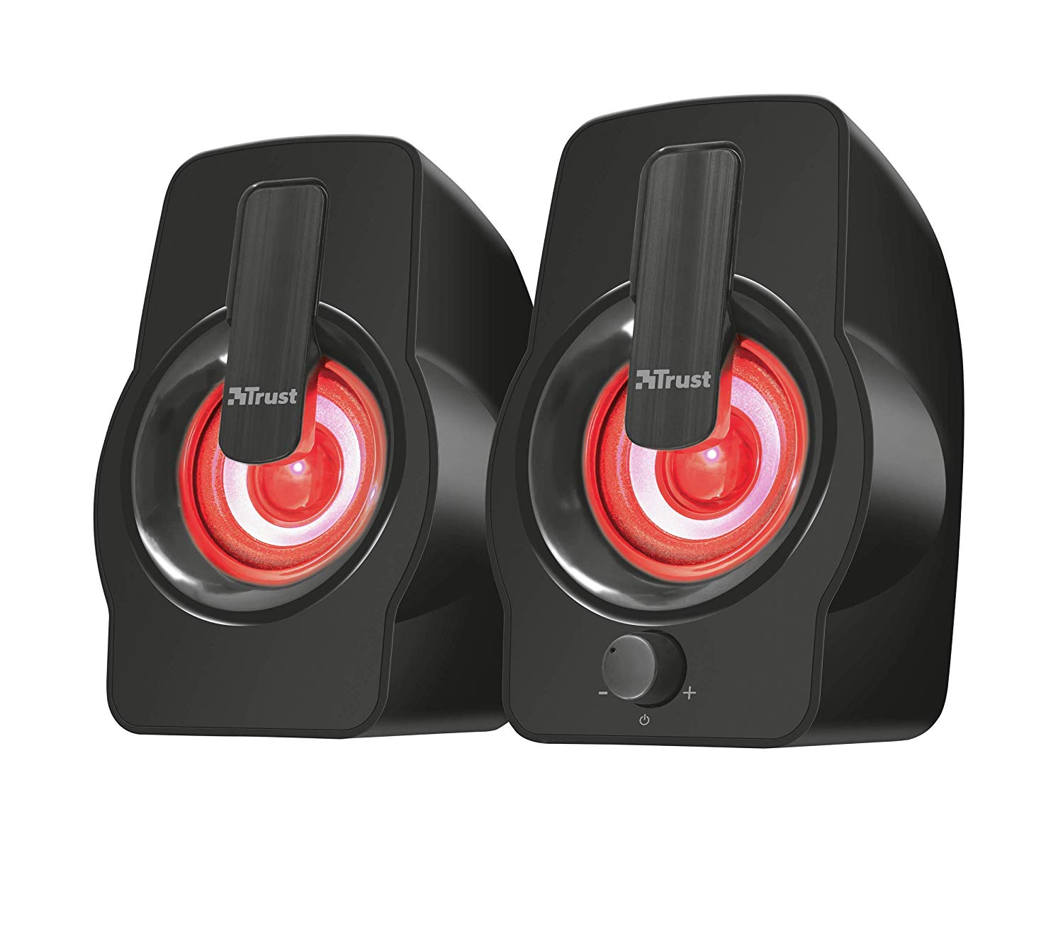 Trust Gemi RGB LED 2.0 PC Speakers for Computer and Laptop 12 W, USB Powered, Illuminated - Black