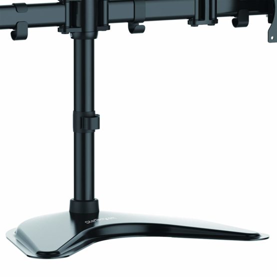 StarTech Quad Monitor Stand - Articulating - Supports Monitors 13” to 27” - Adjustable VESA Four Monitor Stand for 4 Screen Setup - Steel - Black (ARMBARQUAD) - Image 4